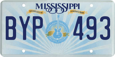 MS license plate BYP493