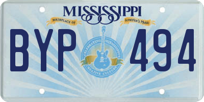 MS license plate BYP494