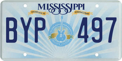 MS license plate BYP497