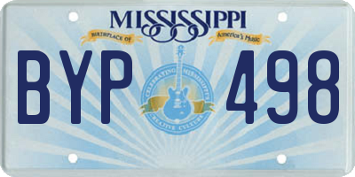 MS license plate BYP498