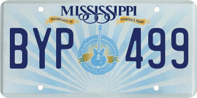 MS license plate BYP499
