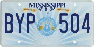 MS license plate BYP504
