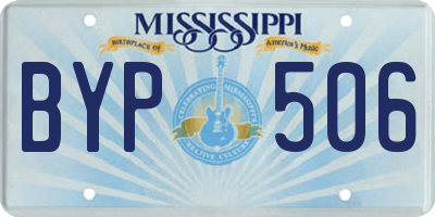 MS license plate BYP506