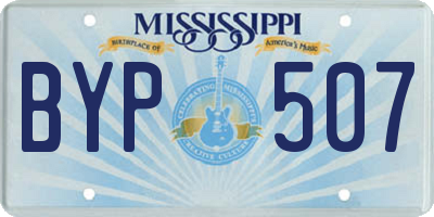 MS license plate BYP507