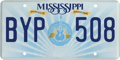 MS license plate BYP508