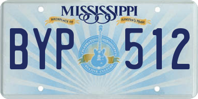 MS license plate BYP512