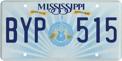 MS license plate BYP515