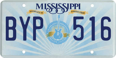 MS license plate BYP516
