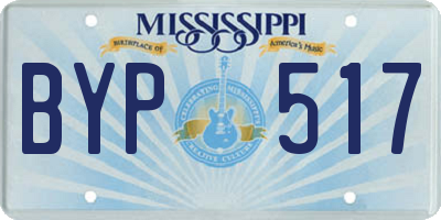 MS license plate BYP517