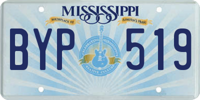 MS license plate BYP519