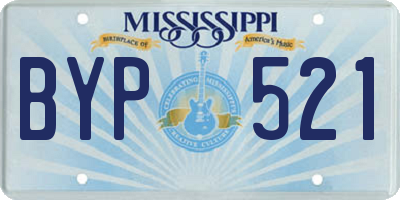 MS license plate BYP521