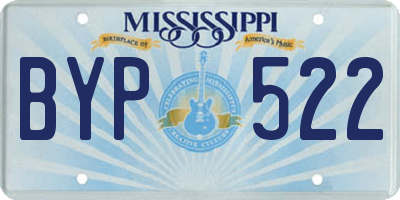 MS license plate BYP522