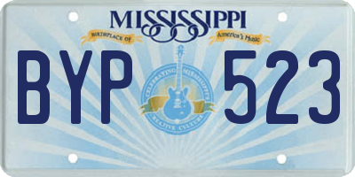 MS license plate BYP523