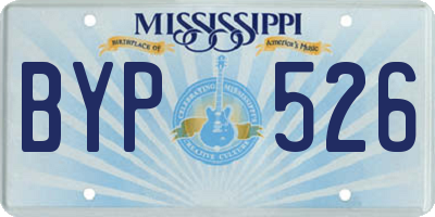 MS license plate BYP526