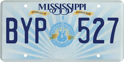 MS license plate BYP527