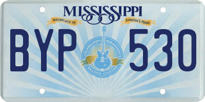 MS license plate BYP530