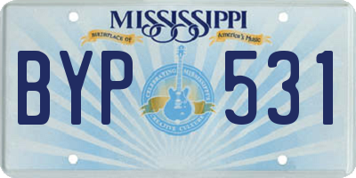 MS license plate BYP531