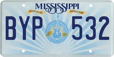 MS license plate BYP532