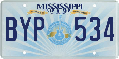MS license plate BYP534