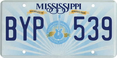 MS license plate BYP539