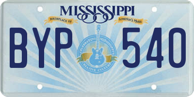 MS license plate BYP540