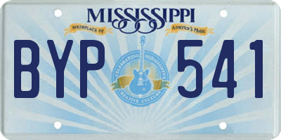 MS license plate BYP541