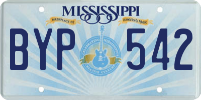 MS license plate BYP542