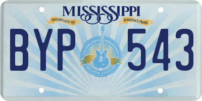 MS license plate BYP543