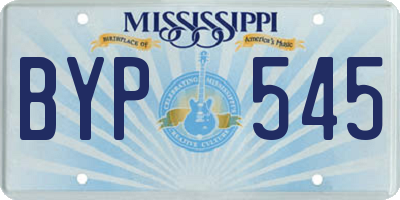 MS license plate BYP545