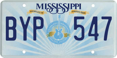 MS license plate BYP547