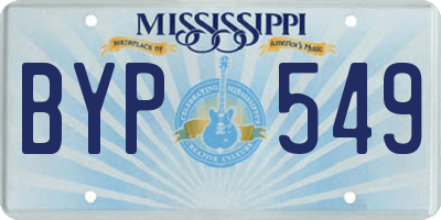 MS license plate BYP549