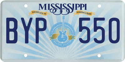MS license plate BYP550