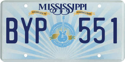 MS license plate BYP551