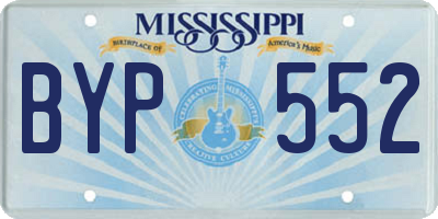 MS license plate BYP552
