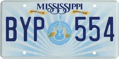 MS license plate BYP554