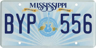MS license plate BYP556