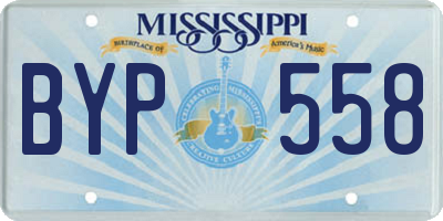 MS license plate BYP558
