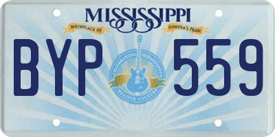 MS license plate BYP559