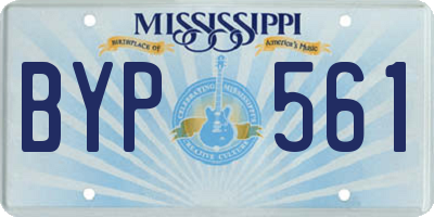 MS license plate BYP561