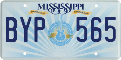 MS license plate BYP565
