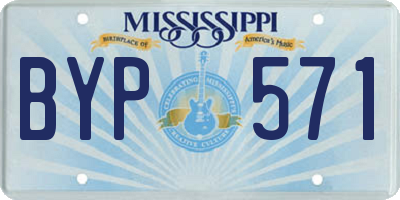 MS license plate BYP571