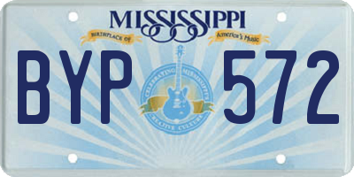 MS license plate BYP572