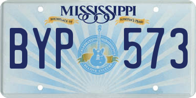 MS license plate BYP573