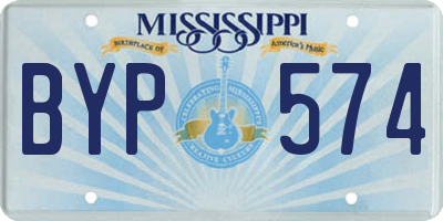 MS license plate BYP574