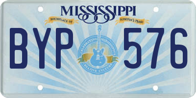 MS license plate BYP576