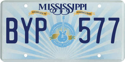 MS license plate BYP577