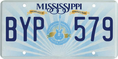 MS license plate BYP579