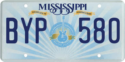 MS license plate BYP580