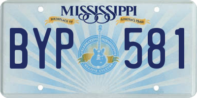 MS license plate BYP581