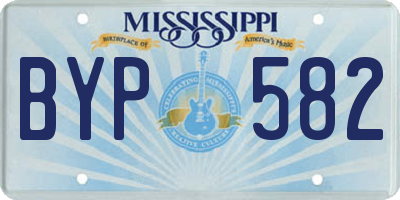 MS license plate BYP582
